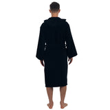 Alpine Swiss Dane Mens Hooded Bathrobe Cotton Terry Cloth Luxury Hotel Spa Robe – Black