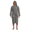 Alpine Swiss Dane Mens Hooded Bathrobe Cotton Terry Cloth Luxury Hotel Spa Robe – Gray