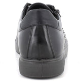 Alpine Swiss Dante Mens Leather Sneakers Made in Italy Low Top Minimalist Shoes – Black