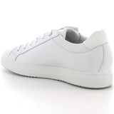 Alpine Swiss Dante Mens Leather Sneakers Made in Italy Low Top Minimalist Shoes – White
