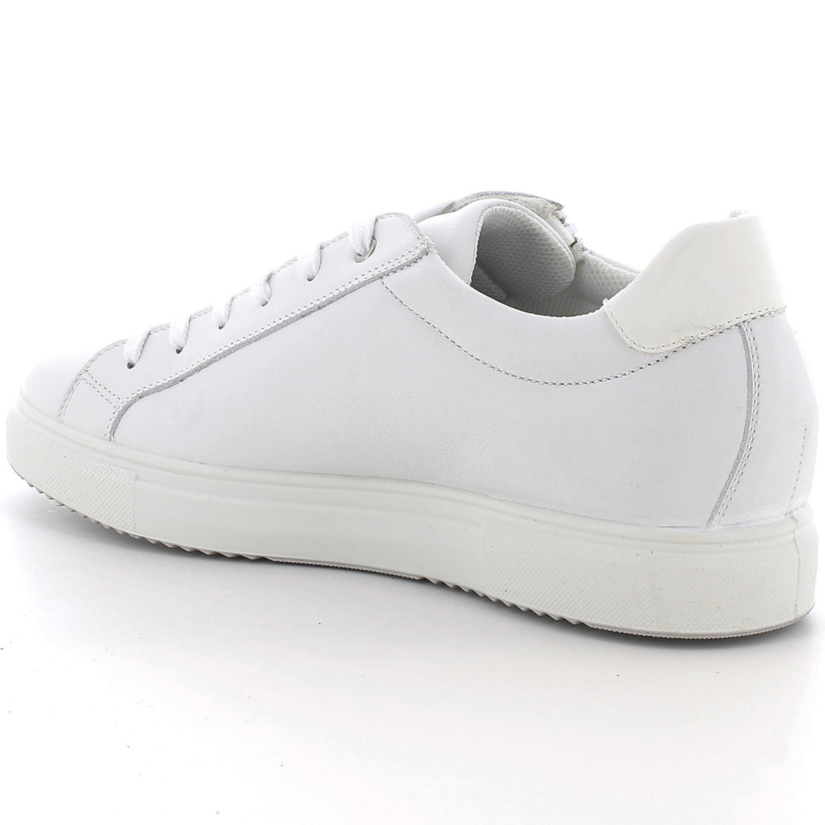 Alpine Swiss Dante Mens Leather Sneakers Made in Italy Low Top Minimalist Shoes – White
