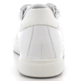 Alpine Swiss Dante Mens Leather Sneakers Made in Italy Low Top Minimalist Shoes – White