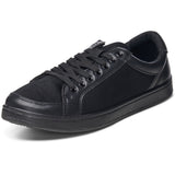 Alpine Swiss David Mens Fashion Sneakers Lace Up Low Top Retro Tennis Shoes – Black