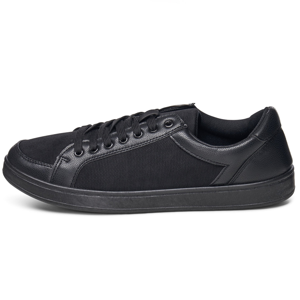 Alpine Swiss David Mens Fashion Sneakers Lace Up Low Top Retro Tennis Shoes – Black