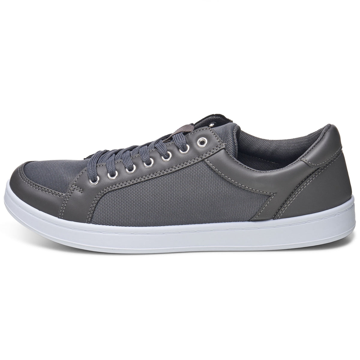 Alpine Swiss David Mens Fashion Sneakers Lace Up Low Top Retro Tennis Shoes – Gray