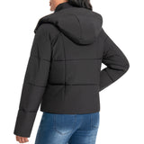 Debra jacket Black - hood on
