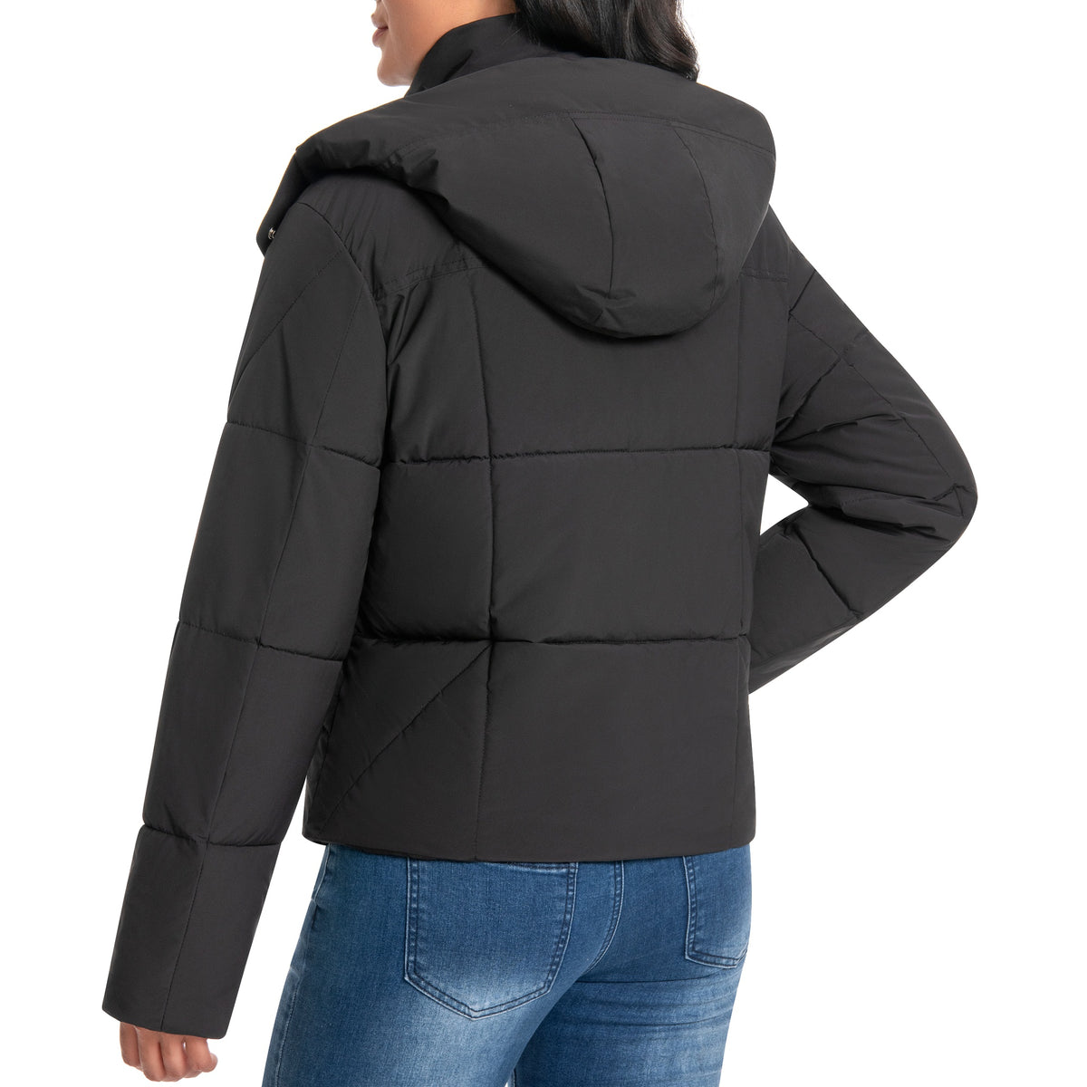 Debra jacket Black - hood on