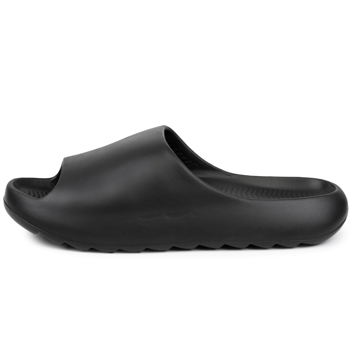 Alpine Swiss Edgar Men's Cloud Slides Ultra-Comfortable Arch Support Pillow Slippers – Black