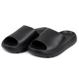 Alpine Swiss Edgar Men's Cloud Slides Ultra-Comfortable Arch Support Pillow Slippers – Black