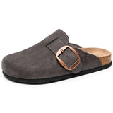 Alpine Swiss Edith Womens Clog Slip On Shoes – Gray