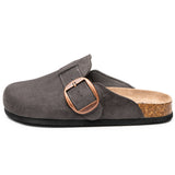 Alpine Swiss Edith Womens Clog Slip On Shoes – Gray