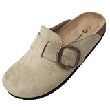Alpine Swiss Edith Womens Clog Slip On Shoes – Taupe