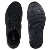 Alpine Swiss Mens Fashion Sneakers Lightweight Knit Top Elastic Sock Tennis Shoe – Black