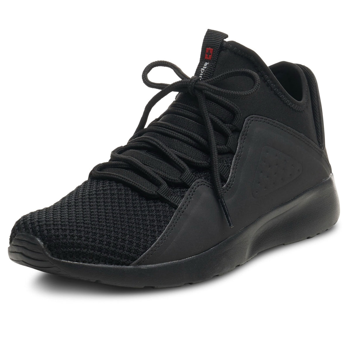 Alpine Swiss Mens Fashion Sneakers Lightweight Knit Top Elastic Sock Tennis Shoe – Black