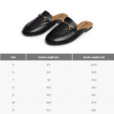 Alpine Swiss Erin Womens Flat Mules Loafers Round Toe Blackless Slide on Shoes – Black