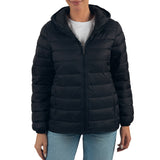 Alpine Swiss Eva Women’s Hooded Puffer Jacket – Black