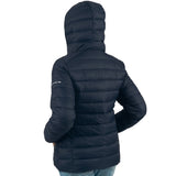 Alpine Swiss Eva Women’s Hooded Puffer Jacket – Navy