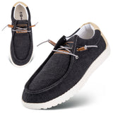 Alpine Swiss Flynn Mens Boat Shoes Lightweight Slip-On Loafers Moc Toe Sailing Deck – Charcoal