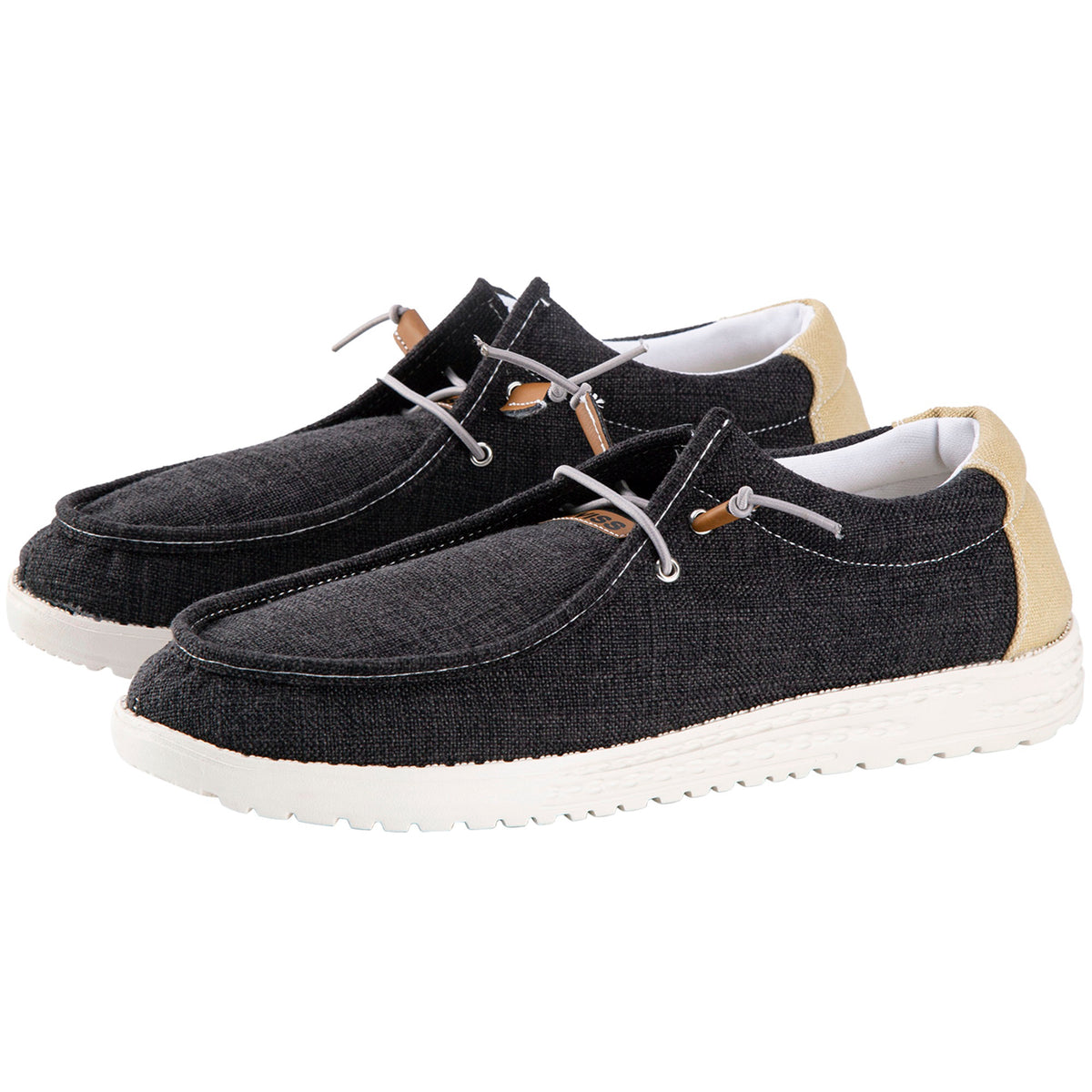 Alpine Swiss Flynn Mens Boat Shoes Lightweight Slip-On Loafers Moc Toe Sailing Deck – Charcoal