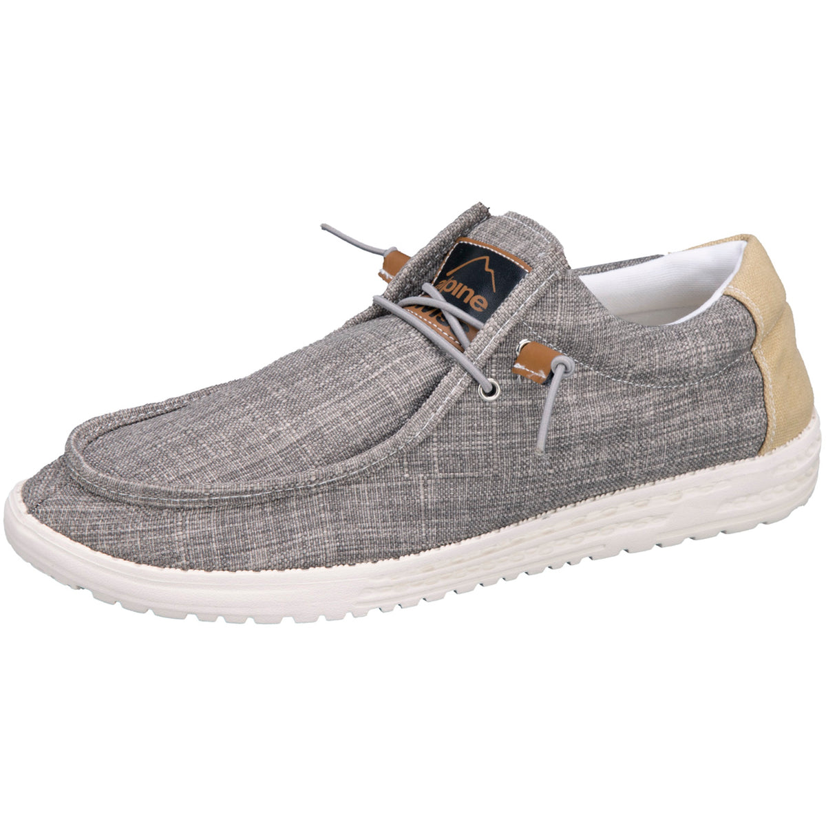 Alpine Swiss Flynn Mens Boat Shoes Lightweight Slip-On Loafers Moc Toe Sailing Deck – Khaki