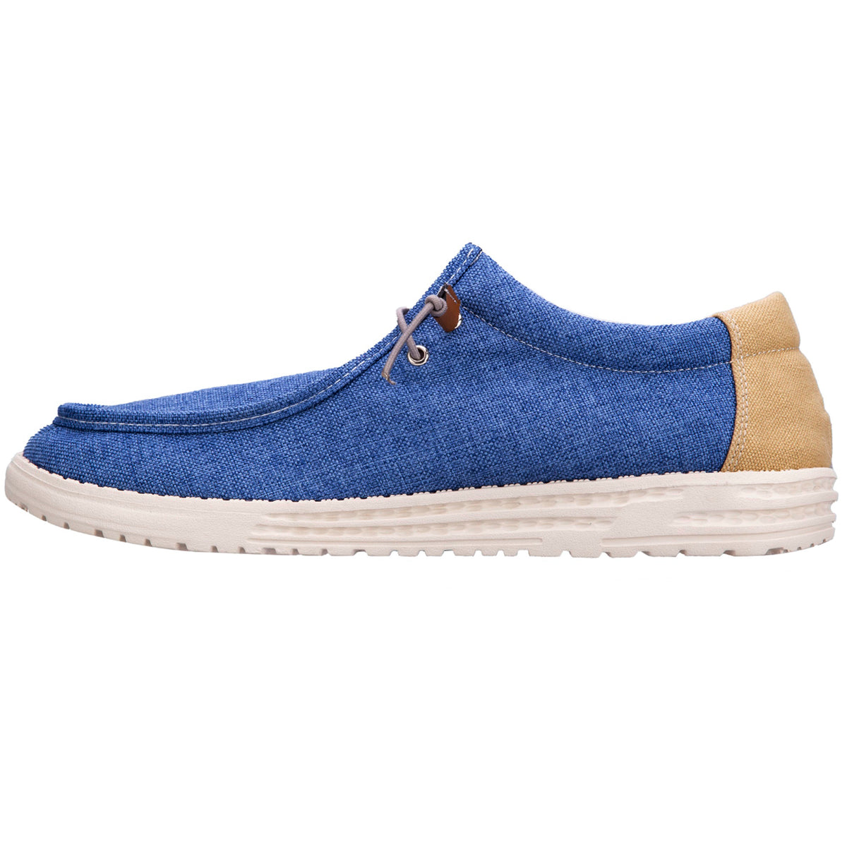 Alpine Swiss Flynn Mens Boat Shoes Lightweight Slip-On Loafers Moc Toe Sailing Deck – Light Blue