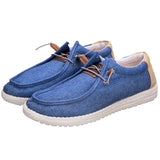 Alpine Swiss Flynn Mens Boat Shoes Lightweight Slip-On Loafers Moc Toe Sailing Deck – Light Blue