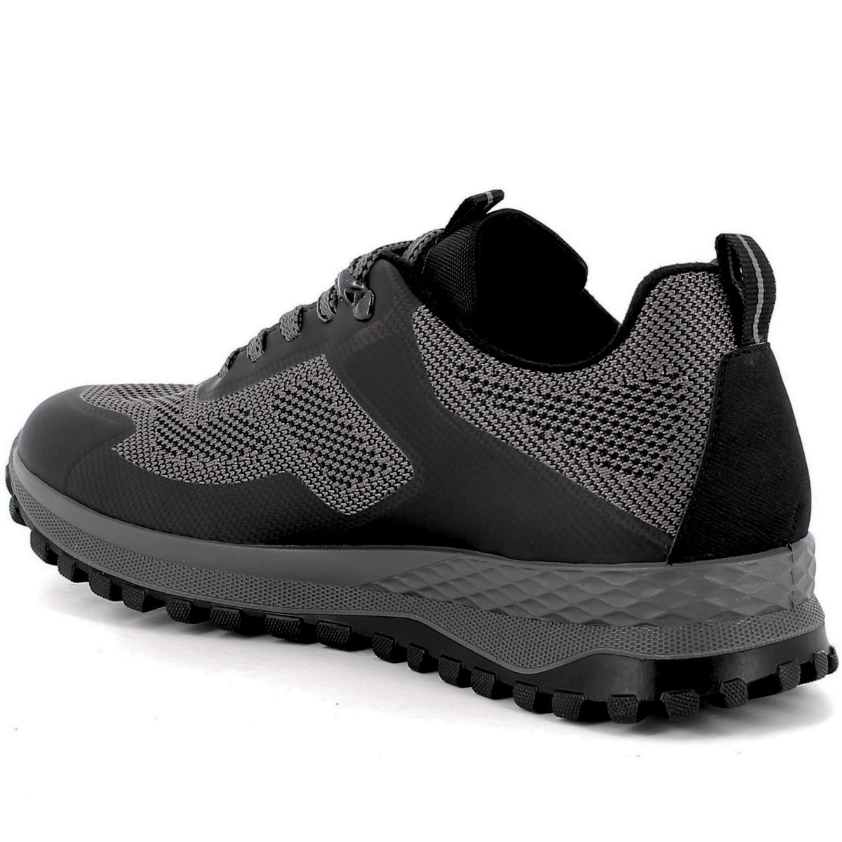 Alpine Swiss Mens Trail Hiking Sneaker Waterproof Made in Italy Athletic Shoes – Black Gray