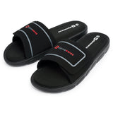 Alpine Swiss Gabe Cloud Slide Sandals For Men Shock-Absorbing Foam Insole With Arch – Black