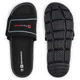 Alpine Swiss Gabe Cloud Slide Sandals For Men Shock-Absorbing Foam Insole With Arch – Black
