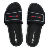 Alpine Swiss Gabe Cloud Slide Sandals For Men Shock-Absorbing Foam Insole With Arch – Black