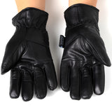 Alpine Swiss Mens Gloves Dressy Genuine Leather Warm Thermal Lined Wrist Strap – Black