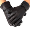 Alpine Swiss Mens Gloves Dressy Genuine Leather Warm Thermal Lined Wrist Strap – Brown