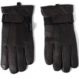 Alpine Swiss Mens Gloves Dressy Genuine Leather Warm Thermal Lined Wrist Strap – Brown