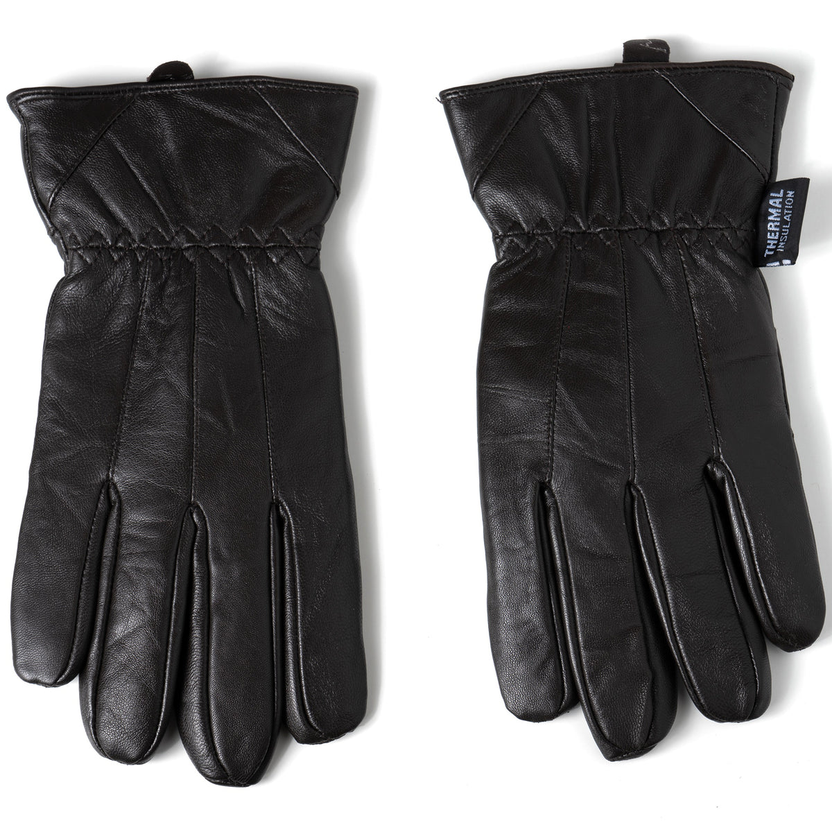Alpine Swiss Mens Touch Screen Gloves Leather Thermal Lined Phone Texting Gloves – Brown