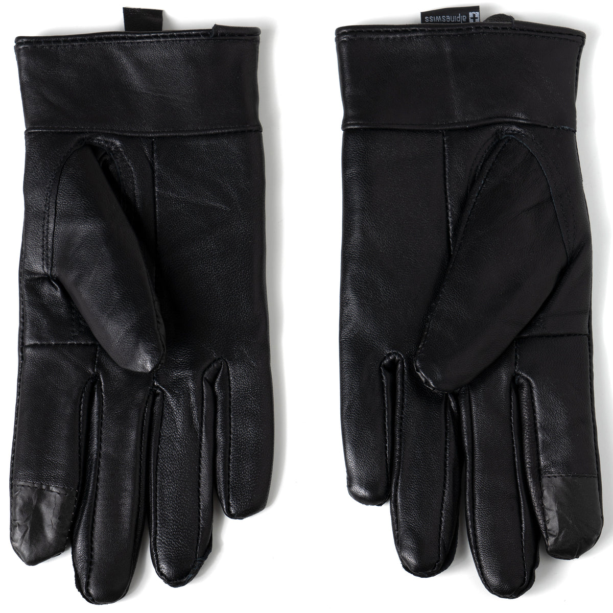 Alpine Swiss Womens Touch Screen Gloves Leather Phone Texting Glove Thermal Warm – Black