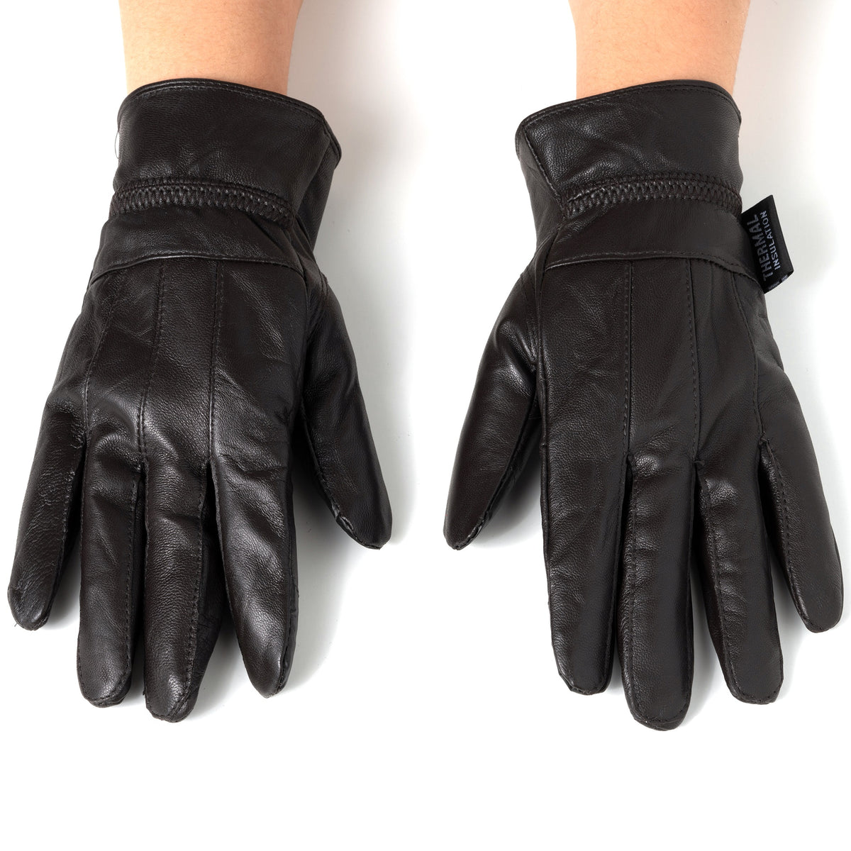 Alpine Swiss Womens Touch Screen Gloves Leather Phone Texting Glove Thermal Warm – Brown