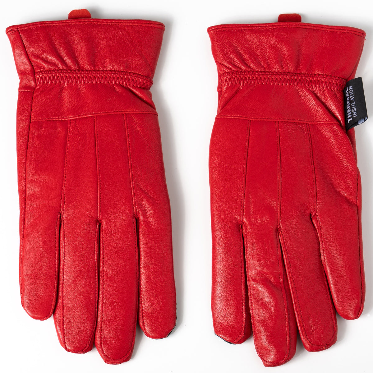 Alpine Swiss Womens Touch Screen Gloves Leather Phone Texting Glove Thermal Warm – Red