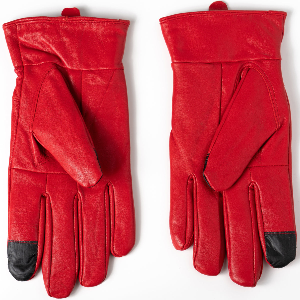 Alpine Swiss Womens Touch Screen Gloves Leather Phone Texting Glove Thermal Warm – Red