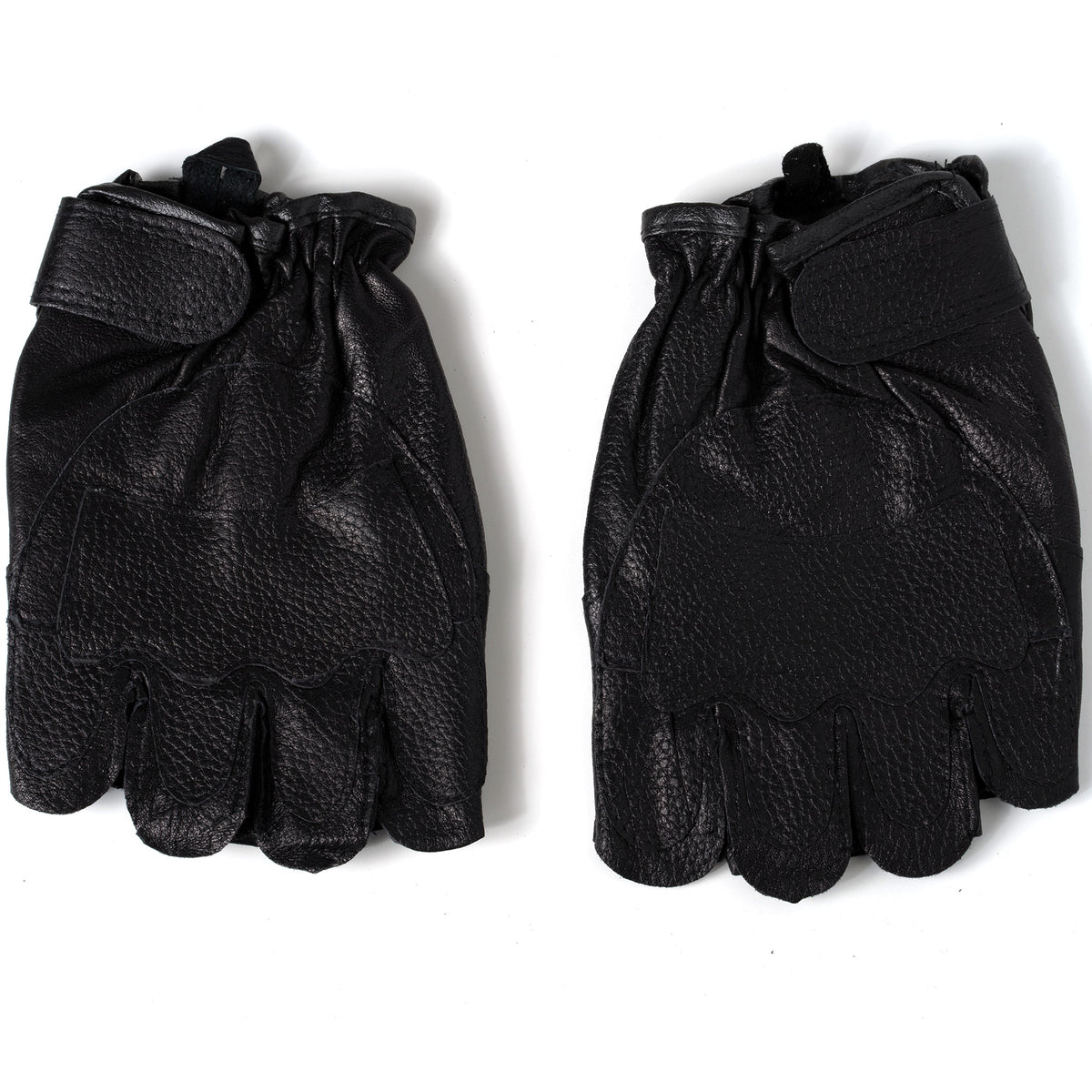 Alpine Swiss Mens Fingerless Gloves Genuine Leather for Workout Training Riding – Black