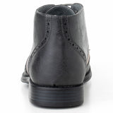 Alpine Swiss Mens Boots Wing Tip Lace Up Dress Shoes Two Tone Brogue Medallion – Gray