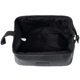 Alpine Swiss Lauter Toiletry Bag Genuine Leather Shaving Kit Dop Kit Travel Case – Black