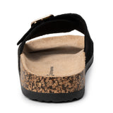 Alpine Swiss Heidi Women's Slide Sandals – Black