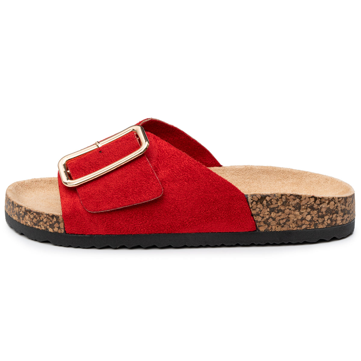 Alpine Swiss Heidi Women's Slide Sandals – Red