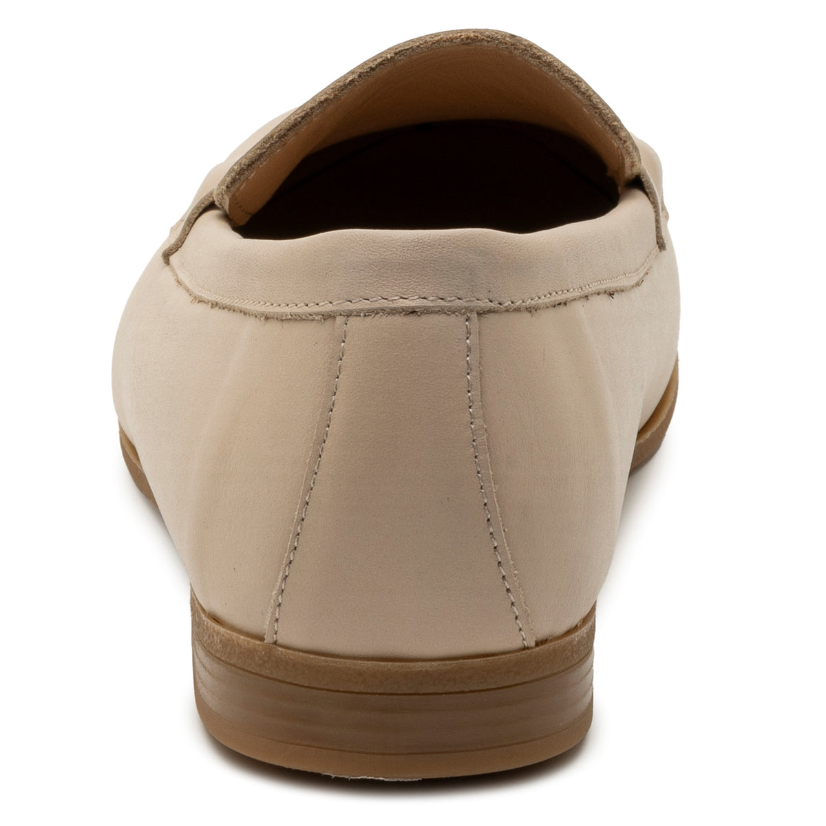 Alpine Swiss Helen Womens Leather Penny Loafers Comfortable Slip On Flat Shoes – Cream Leather
