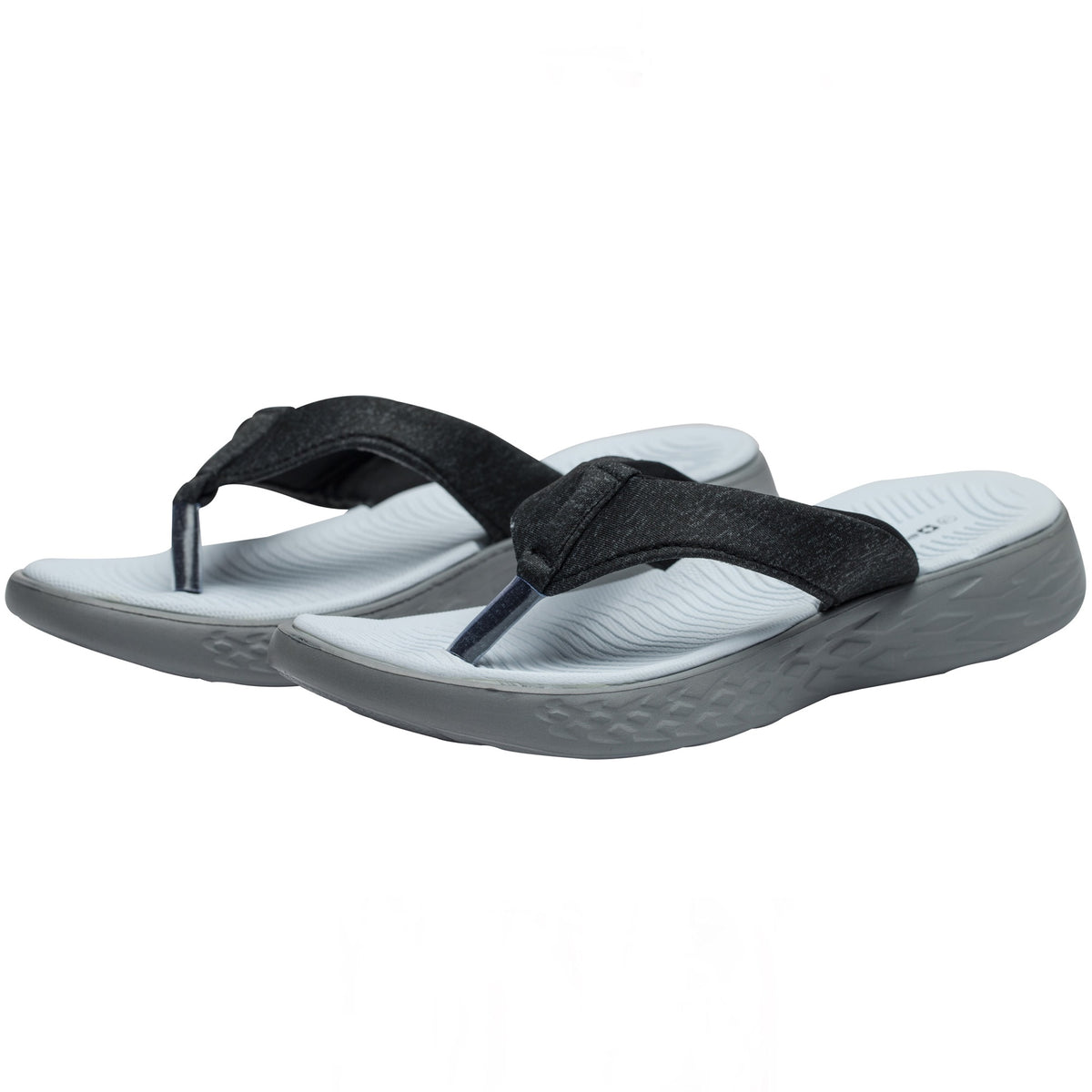 Alpine Swiss Holly Womens Flip Flops Comfortable Anti Slip EVA Foam Thong Sandals – Black