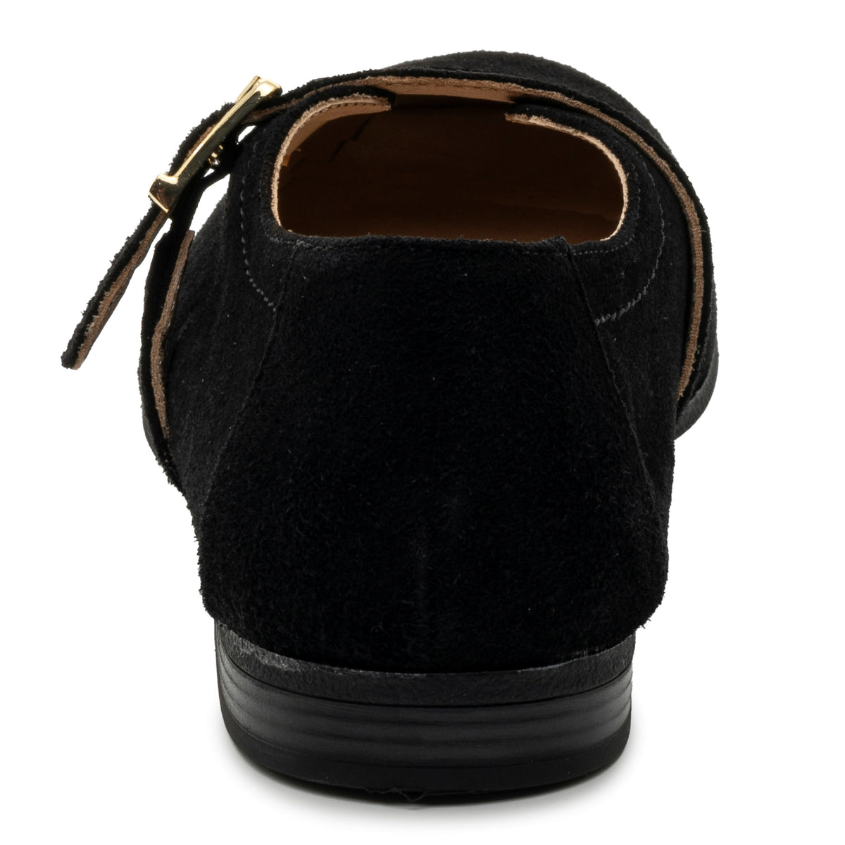 Alpine Swiss Irene Womens Leather Mary Jane Ballet Flats Round Toe Slip On Shoes – Black Suede