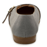 Alpine Swiss Irene Womens Leather Mary Jane Ballet Flats Round Toe Slip On Shoes – Gray Suede