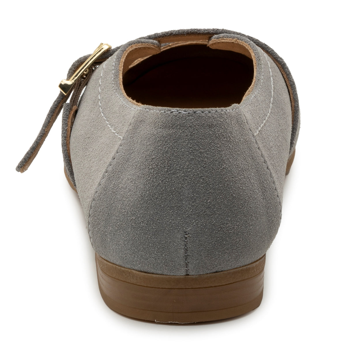 Alpine Swiss Irene Womens Leather Mary Jane Ballet Flats Round Toe Slip On Shoes – Gray Suede