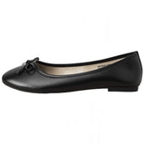 Alpine Swiss Iris Womens Ballet Flats Classic Bow Slip On Comfortable Shoes – Black