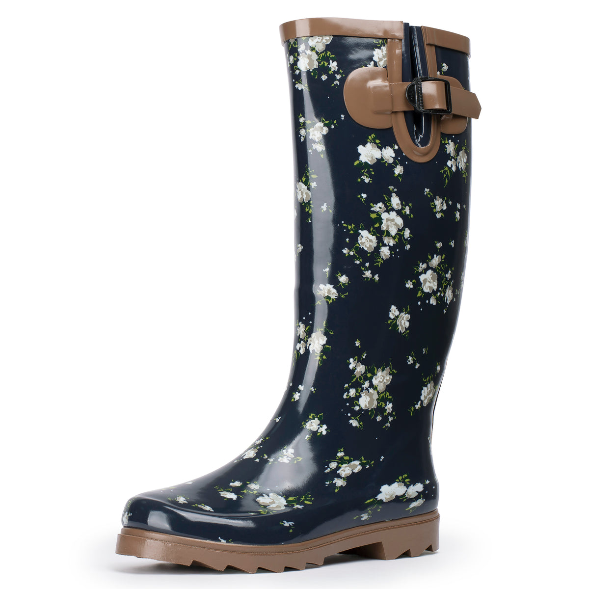 Alpine Swiss Izzy Womens Waterproof Rain Boots Mid Calf Tall Rubber Garden Boots – Flower Tall